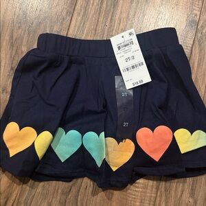 Epic Threads Navy Skirt with Colorful Hearts